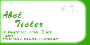 abel tisler business card